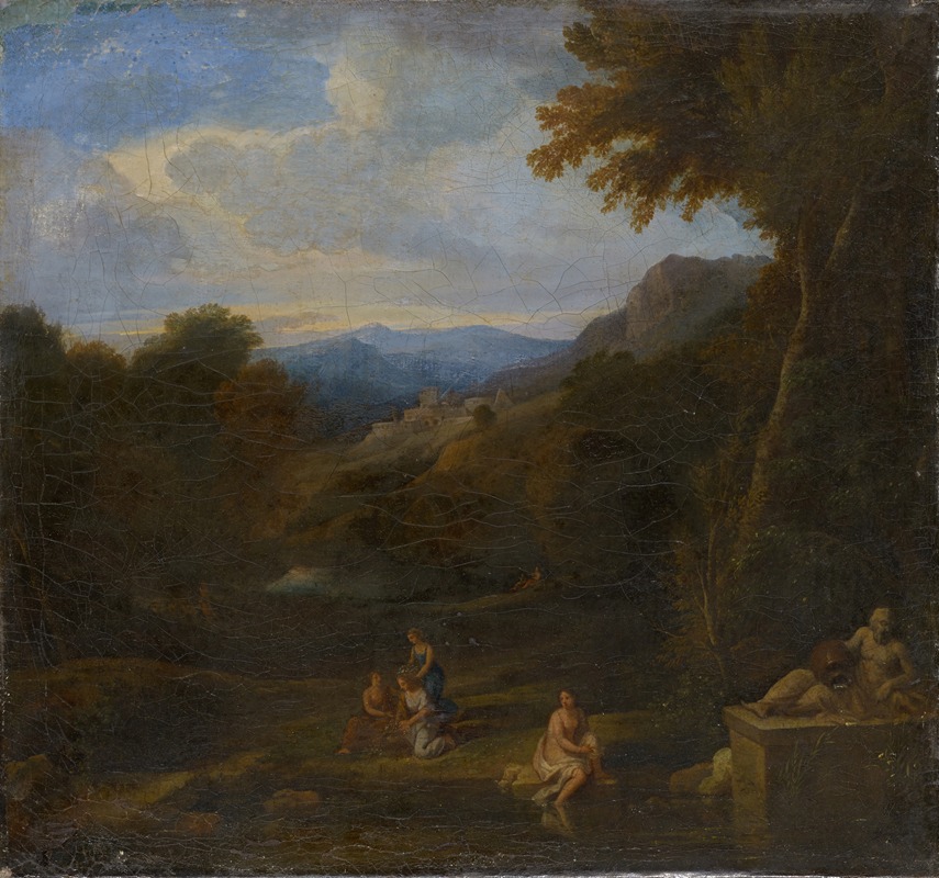 Anonymous - Landscape with River God and Women