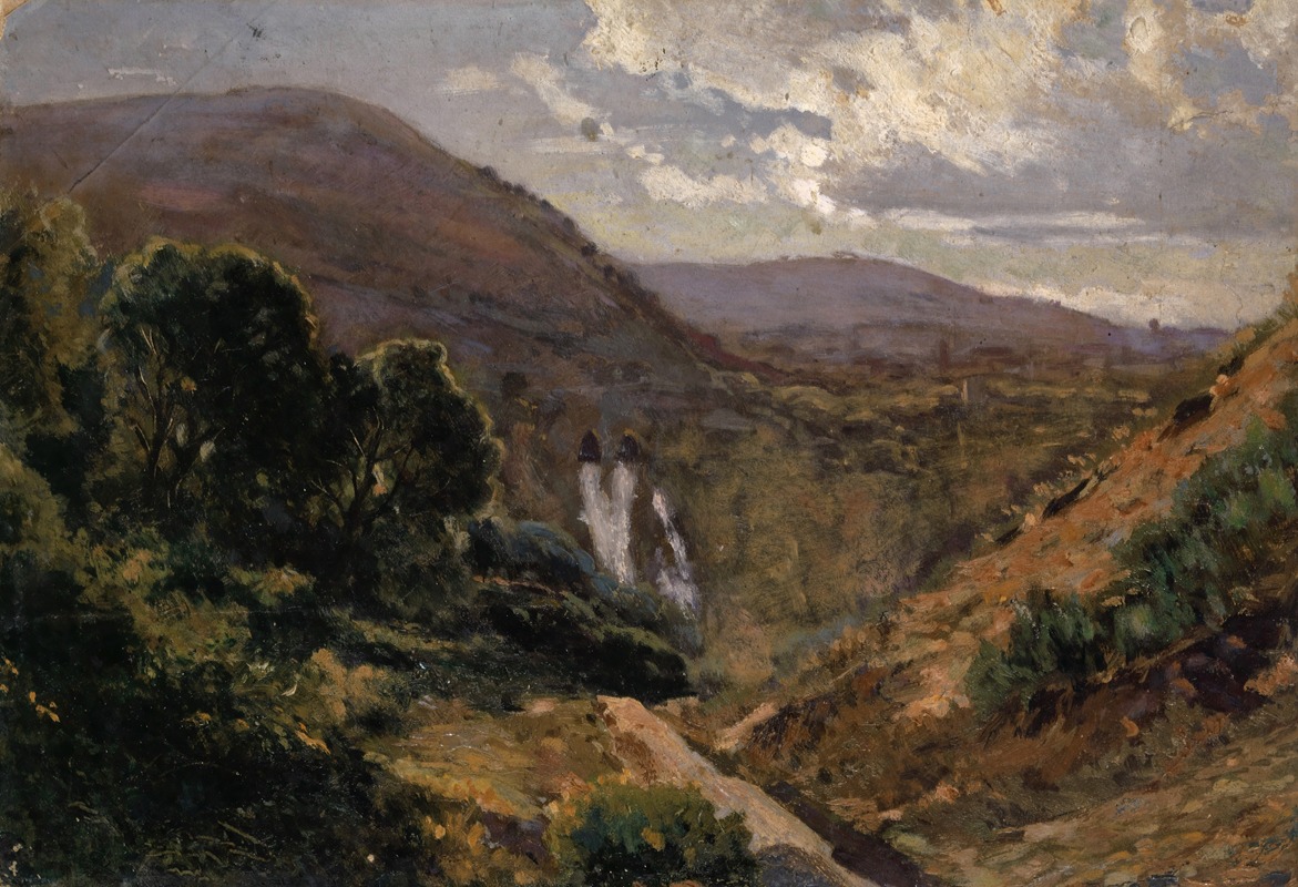 Anonymous - Southern Mountain Valley with Waterfall