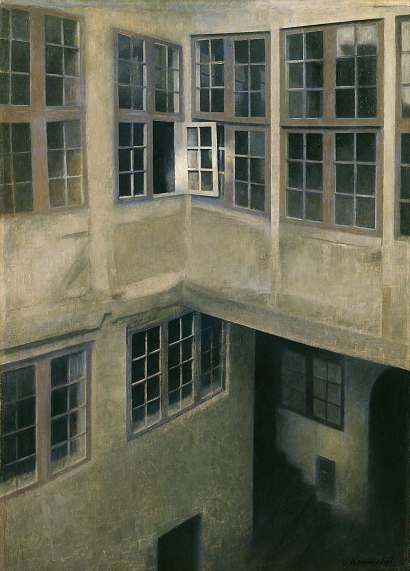 Vilhelm Hammershøi - Interior of Courtyard, Strandgade 30