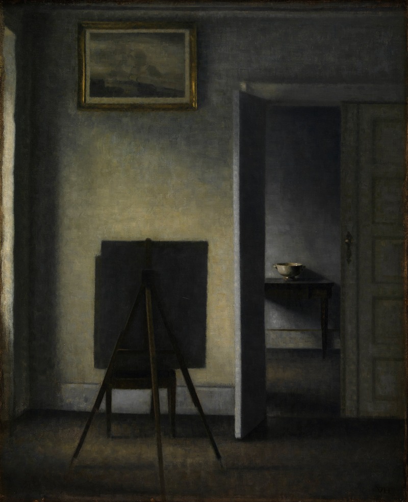 Vilhelm Hammershøi - Interior with the Artist’s Easel