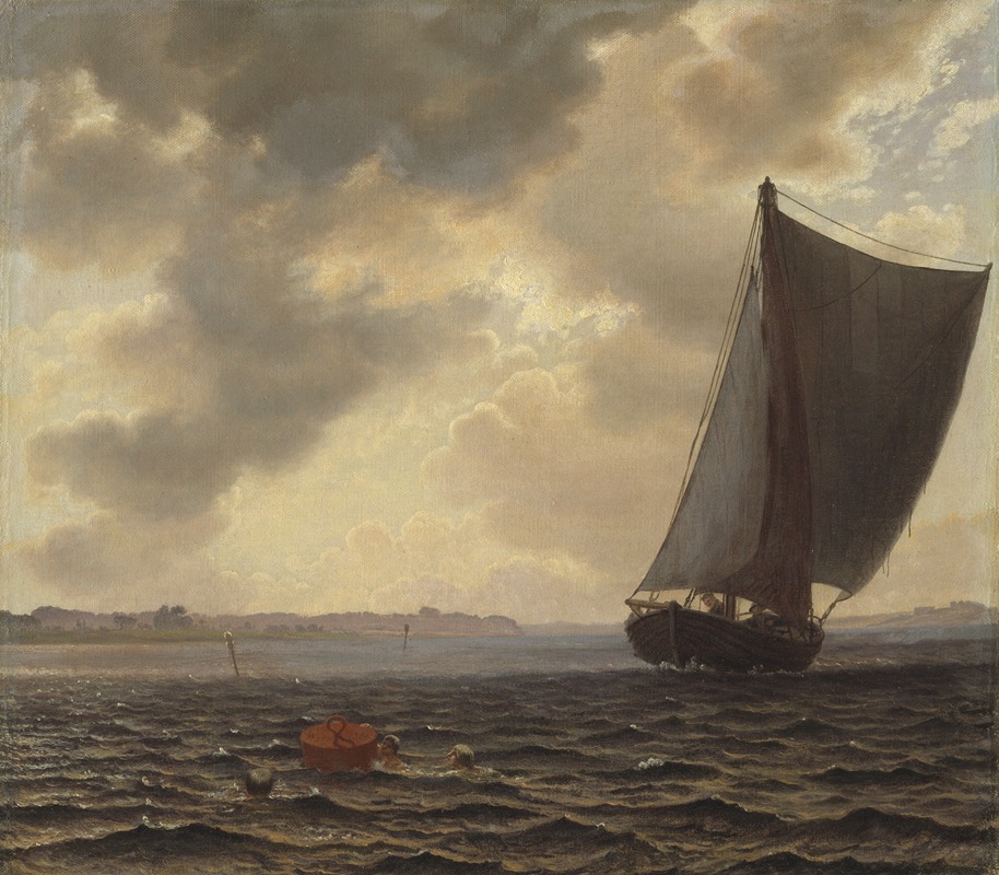 Vilhelm Kyhn - Sailing Boats in Guldborg Sound