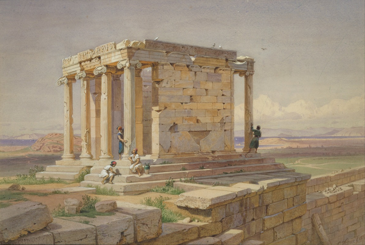 Carl Friedrich Heinrich Werner - The Temple of Athena Nike. View from the North-East