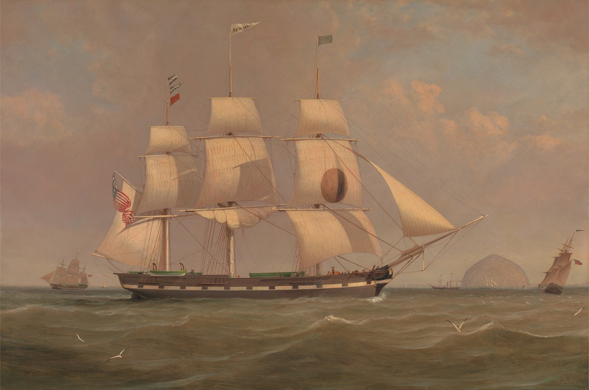 The English Merchant Ship Malabar William Clark Segelschiff Möwen Faks_B 03489 