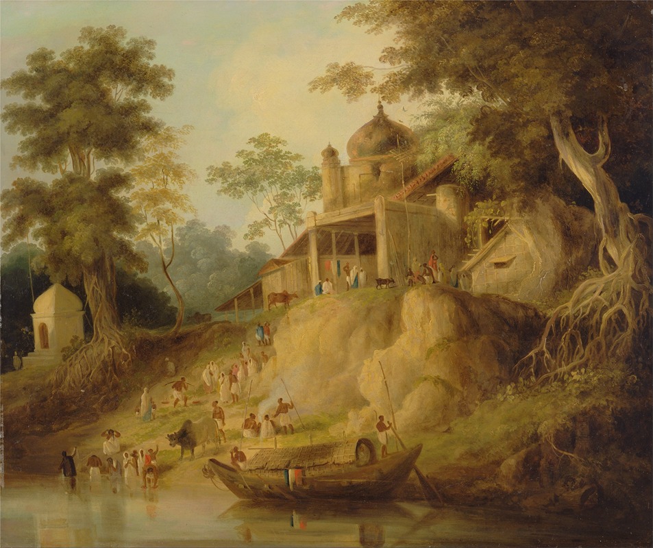 William Daniell - The Banks of the Ganges