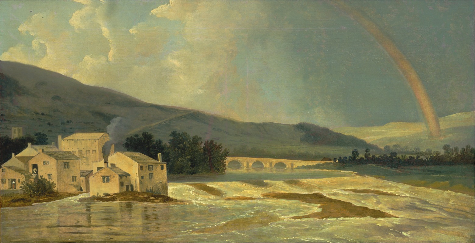 William Hodges - Otley Bridge on the River Wharfe