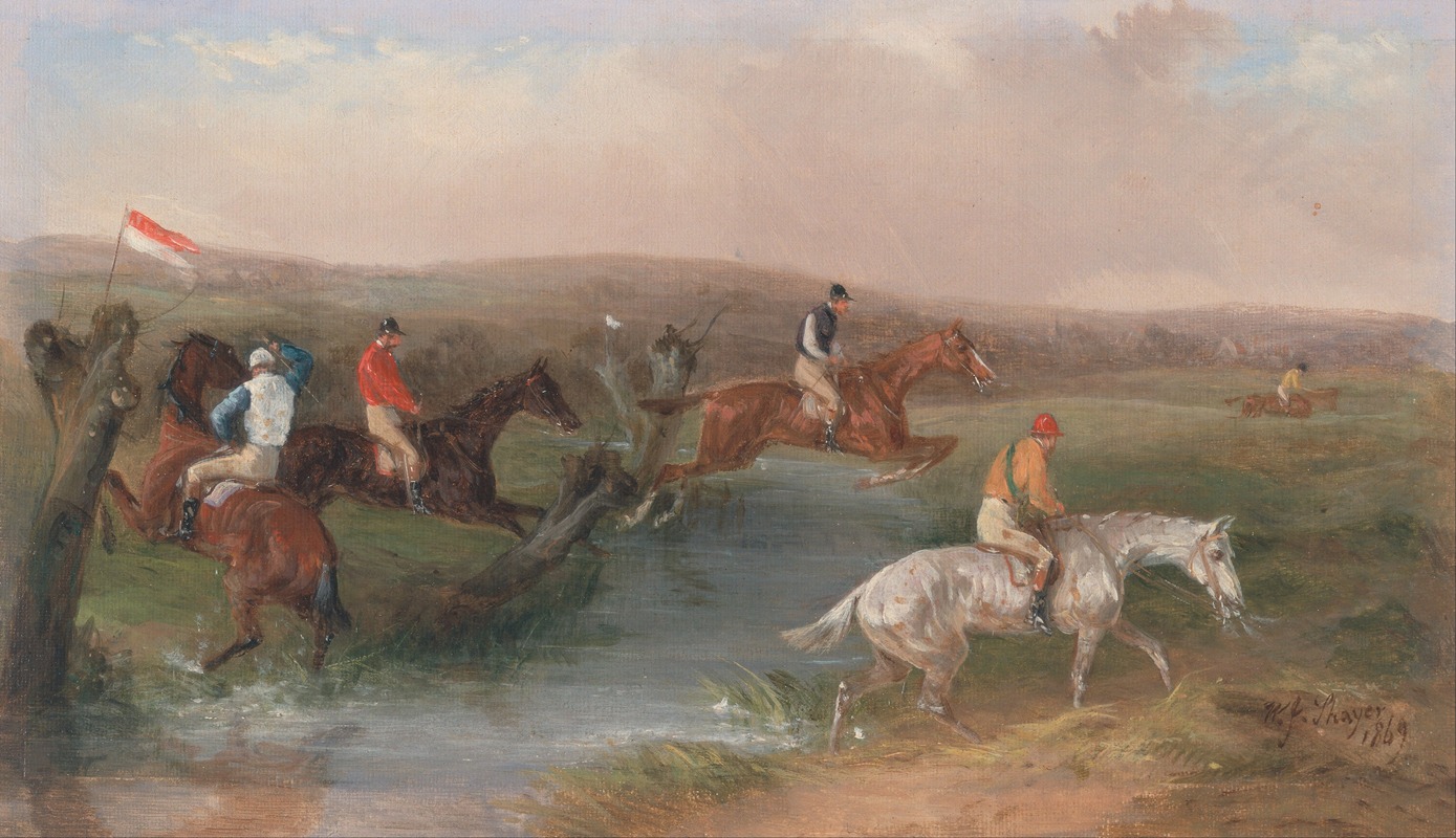 William Shayer - Steeplechasing- The Hurdle
