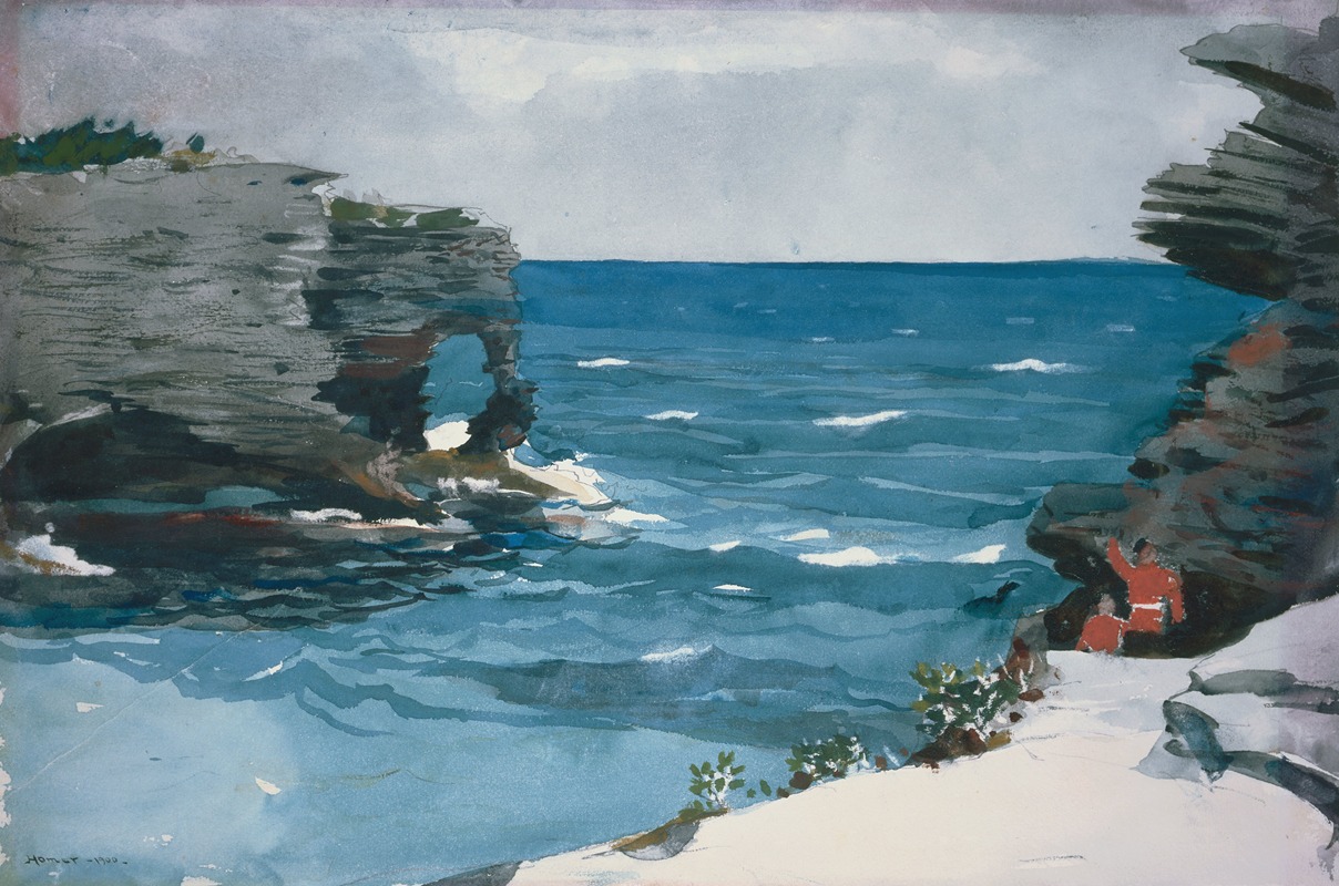 Winslow Homer - Rocky Shore, Bermuda