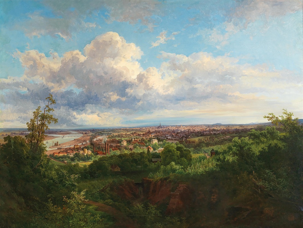 Anton Hlavacek - A View of Vienna