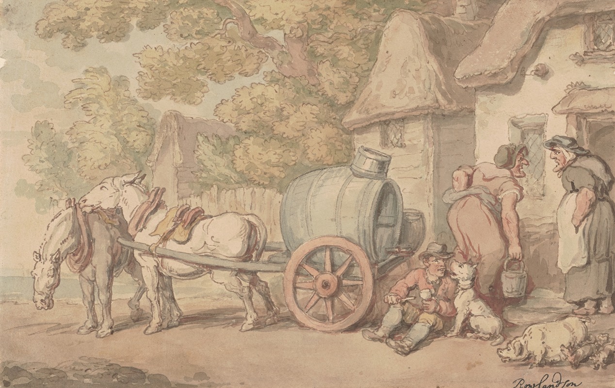 Thomas Rowlandson - The water wagon