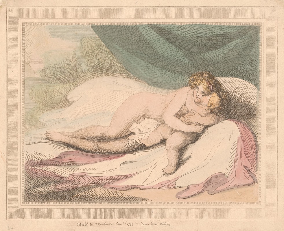 Thomas Rowlandson - Venus embracing Cupid