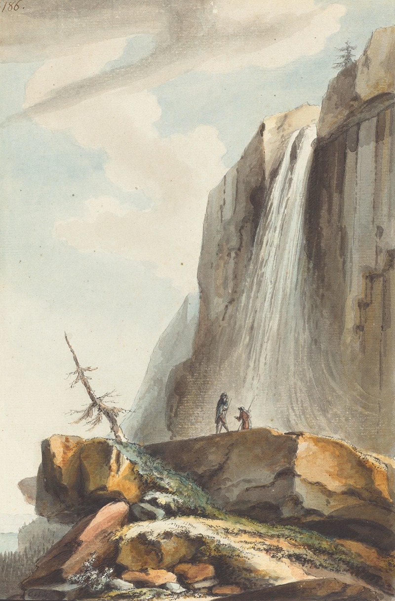 Caspar Wolf - Cascade dessus Wasserberg (Waterfall above Wasserberg)