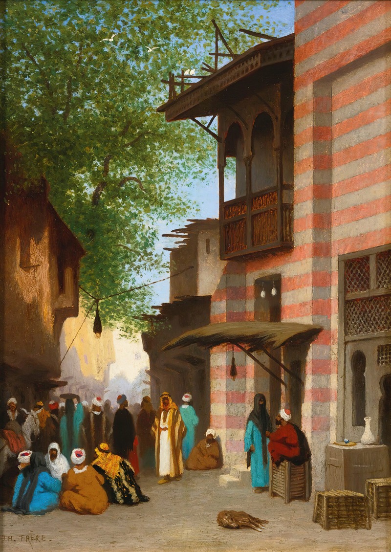 Charles Théodore Frère - A street scene, North Africa