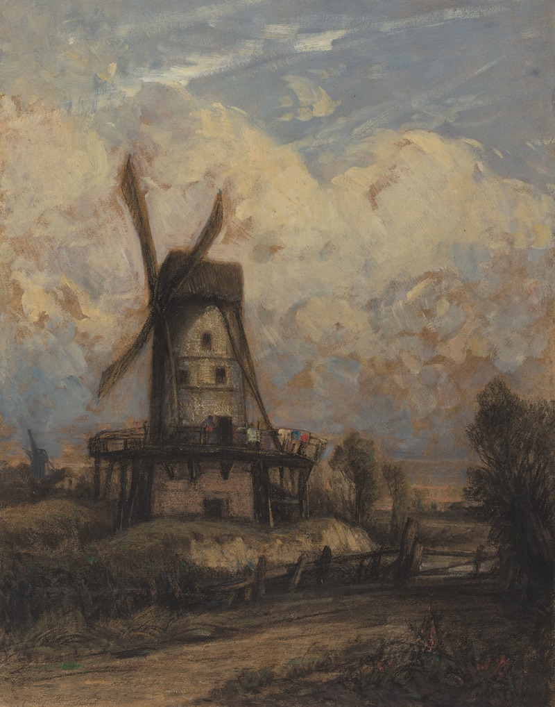 Constant Troyon - A Windmill against a Cloudy Sky