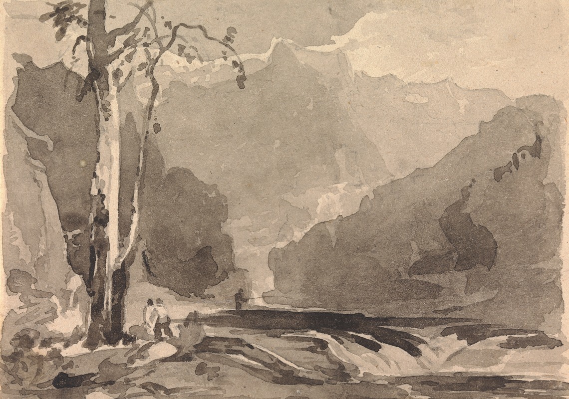 Thomas Sully - Fishermen at a Mountain Stream
