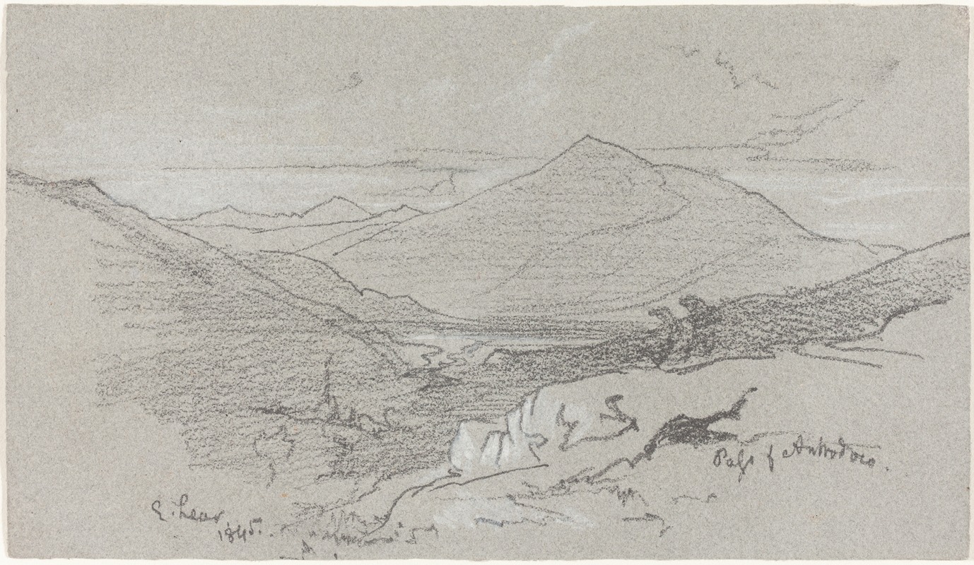 Edward Lear - Mountainous View from Antrodoco