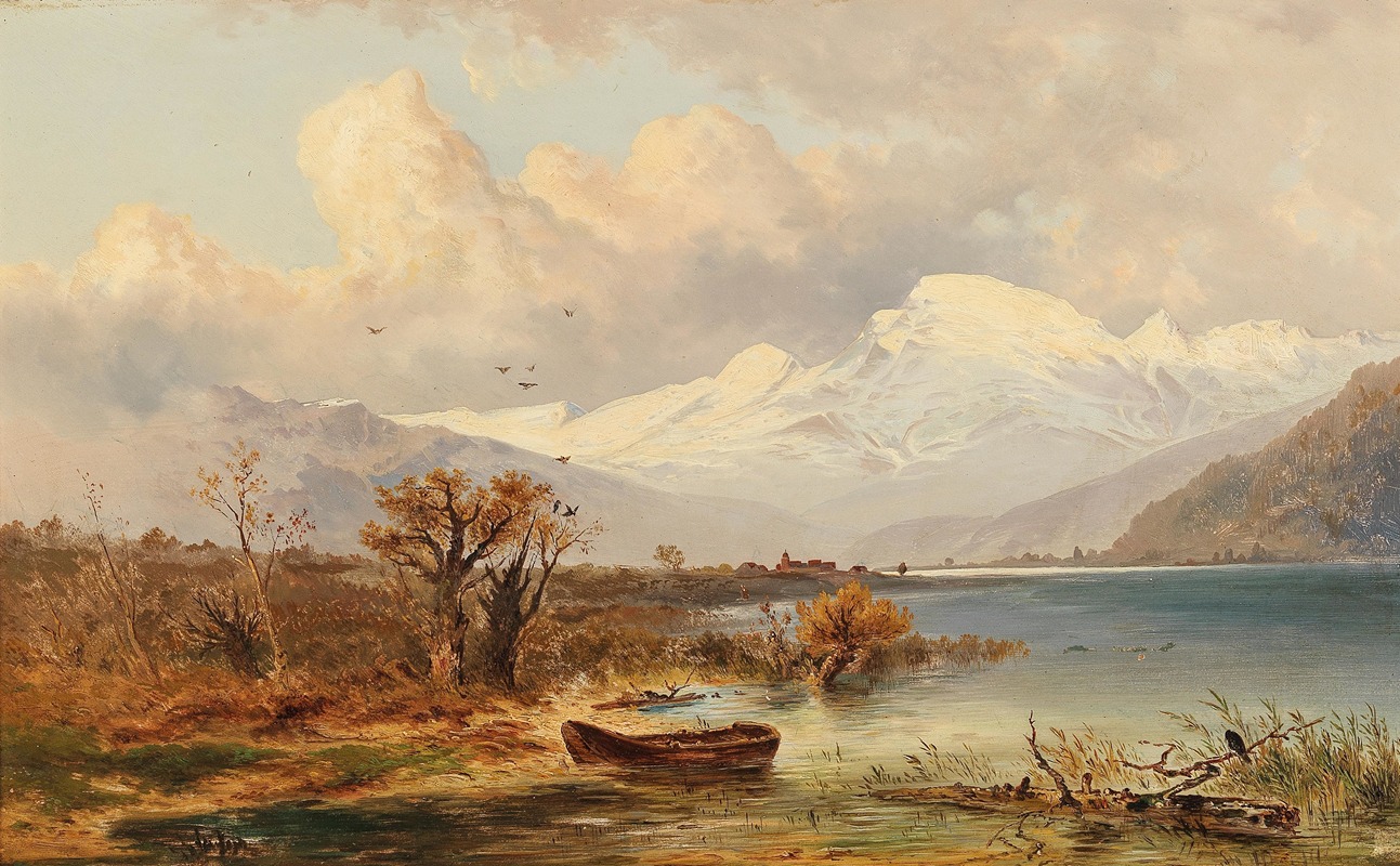 Emil Barbarini - Der Haider See (Südtirol, Lago di San Valentino alla Muta)