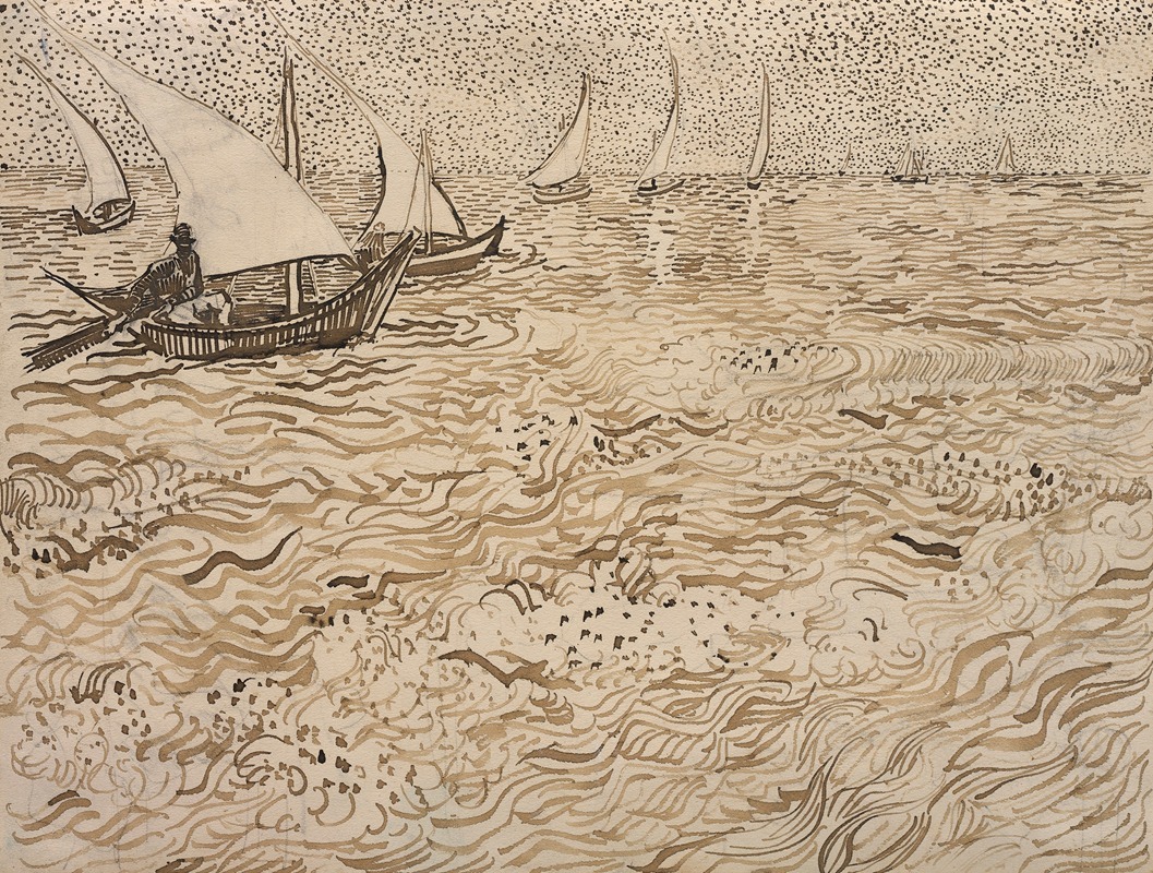 Vincent van Gogh - Boats at Saintes-Maries