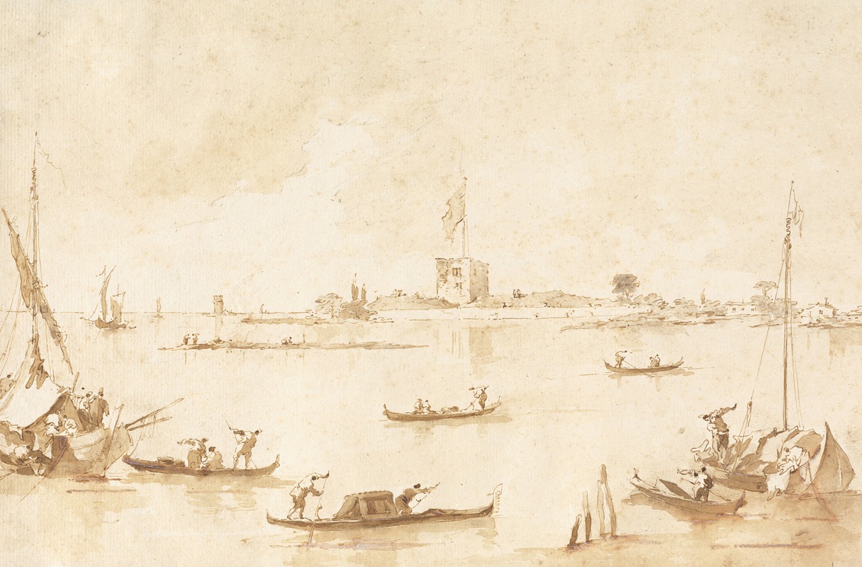 Francesco Guardi - The Fortress of San Andrea from the Lagoon