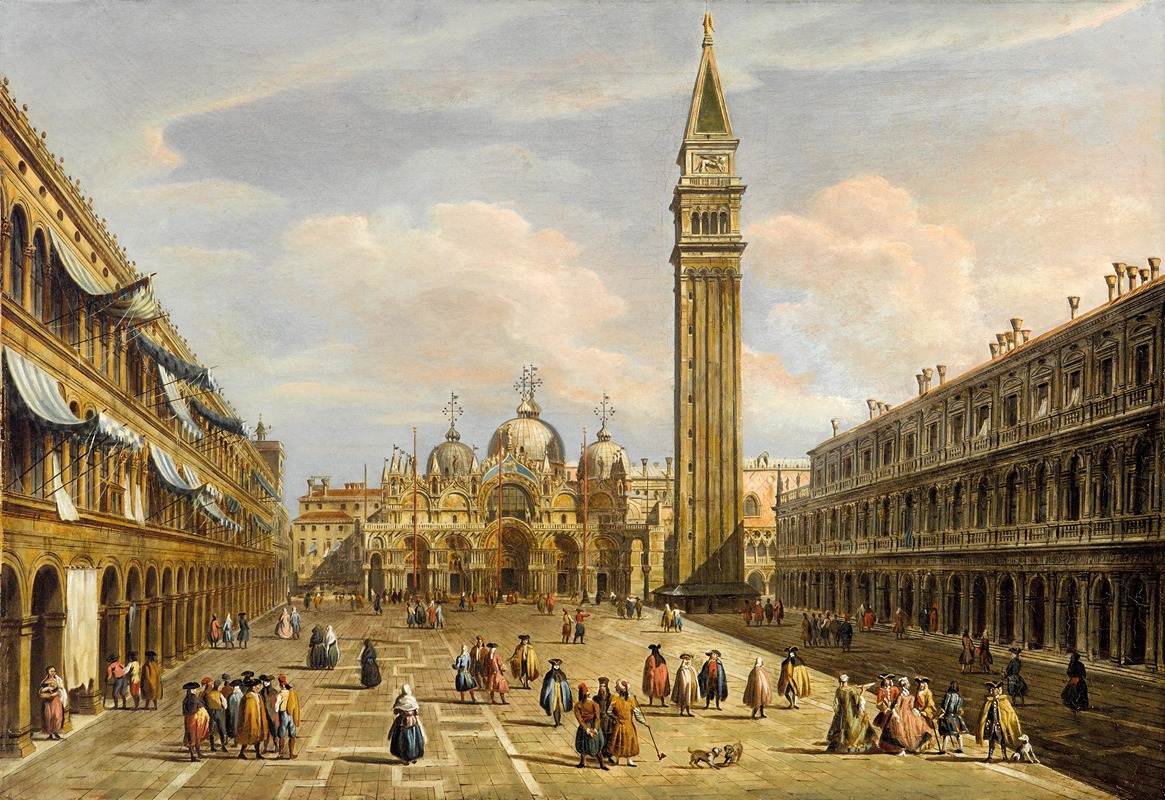 Francesco Zanin - Piazza San Marco looking east towards the Basilica, Venice