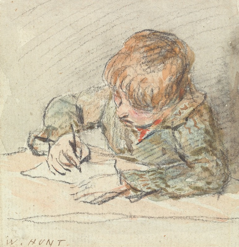 William Henry Hunt - A Boy Writing