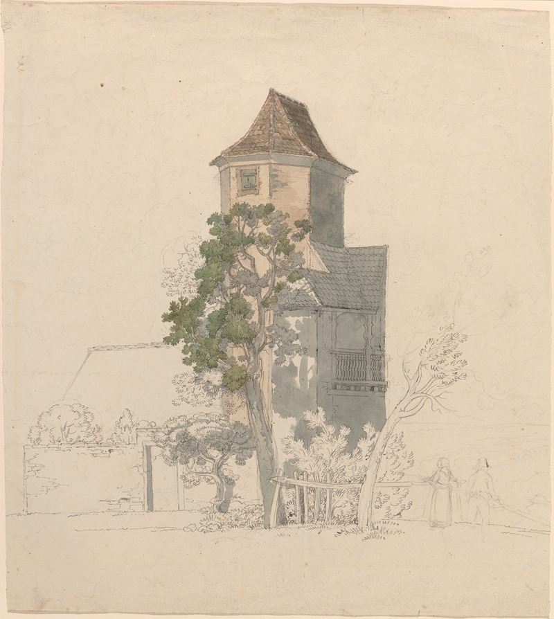 Friedrich Salathé - Tower of a Fortified House (recto)