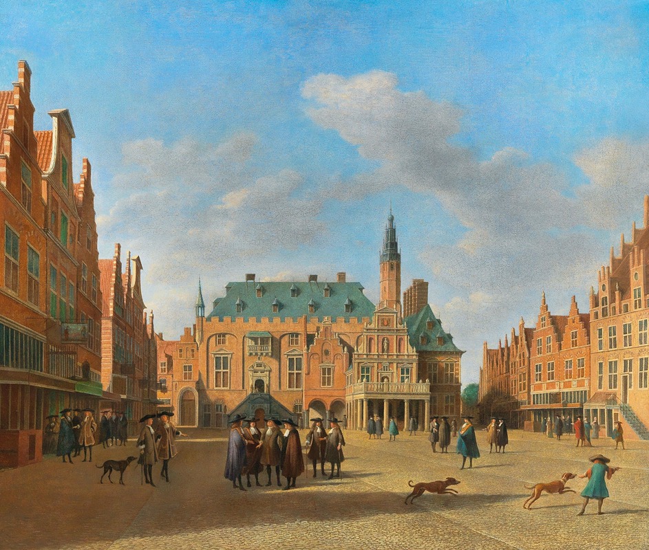 Gerrit Adriaensz. Berckheyde - The Grote Markt in Haarlem with the Town Hall