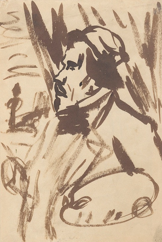 Zygmunt Waliszewski - Drawing acc. to Delacroix’s self-portrait