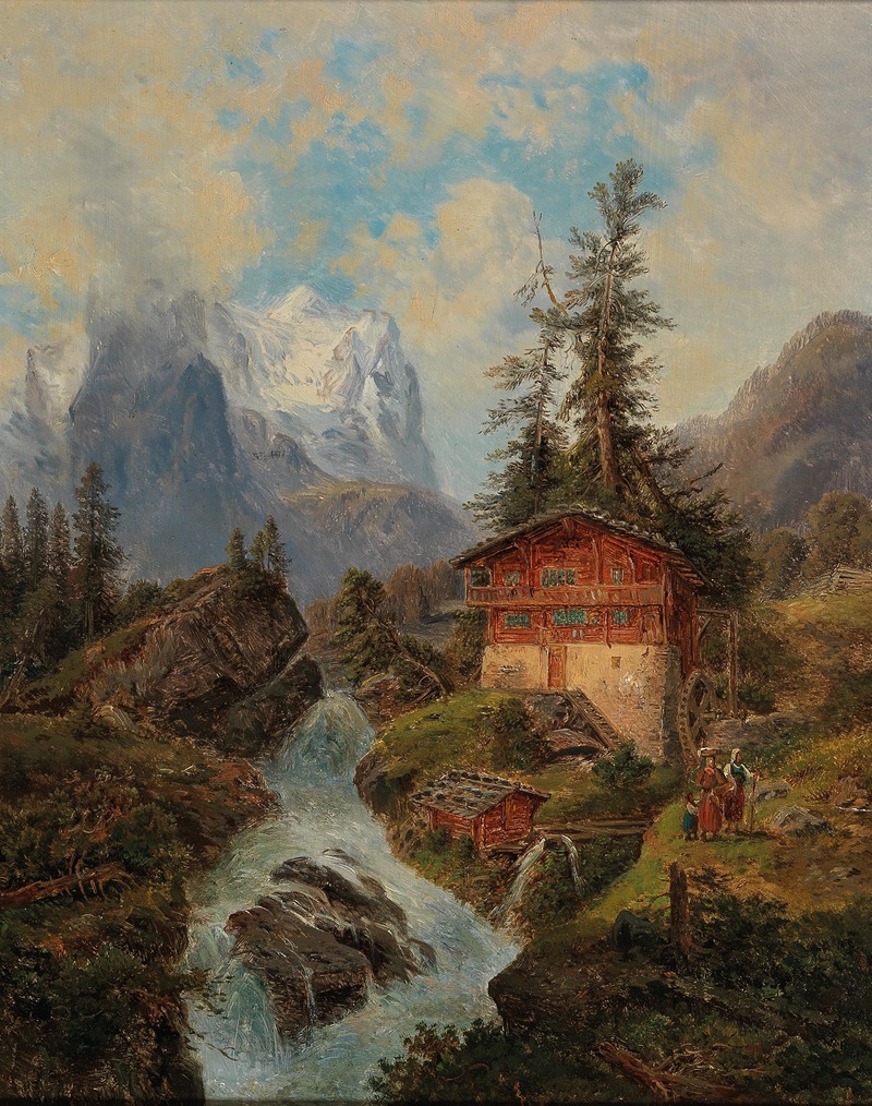 Gustav Barbarini - Das Wetterhorn in der Schweiz