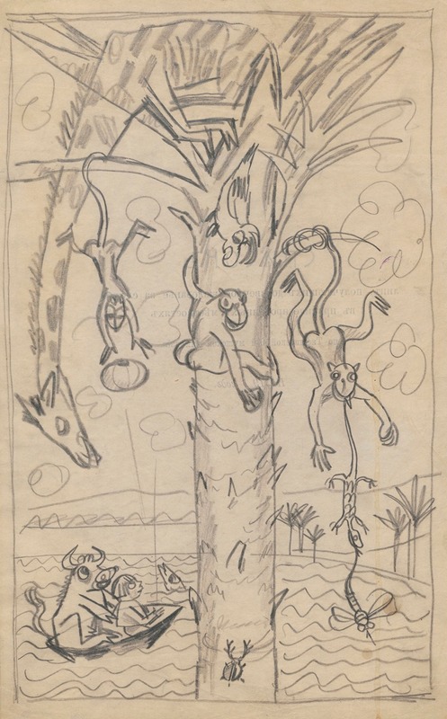 Zygmunt Waliszewski - Humorous drawing for nephew Alik, X