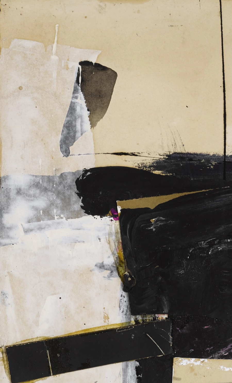 Black and White Collage (Study for 'Accent Aigu') by Franz Kline Artvee