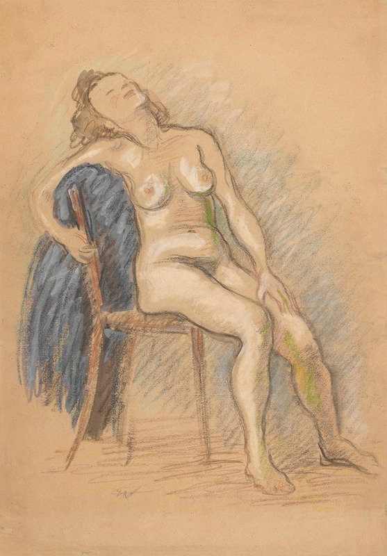 Zygmunt Waliszewski - Nude sitting in a chair