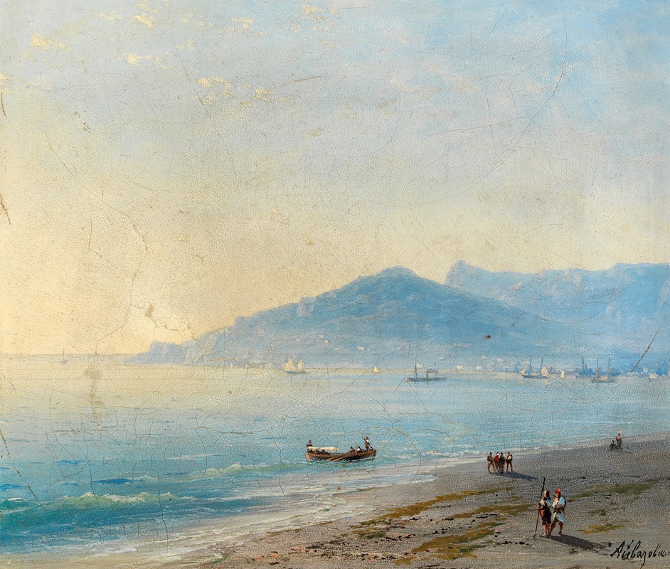 Ivan Konstantinovich Aivazovsky - The Bay of Yalta with the Magobi and Ai Petri mountains