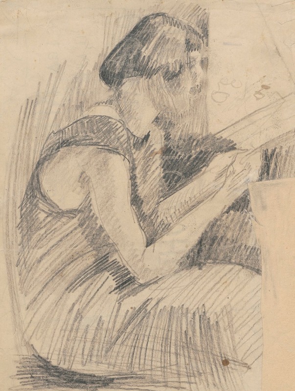 Zygmunt Waliszewski - Portrait of the artist’s sister Waleria at a window
