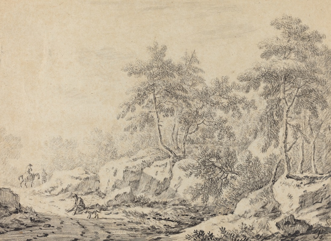 Johann Christoph Dietzsch - Travelers in a Rocky Wood
