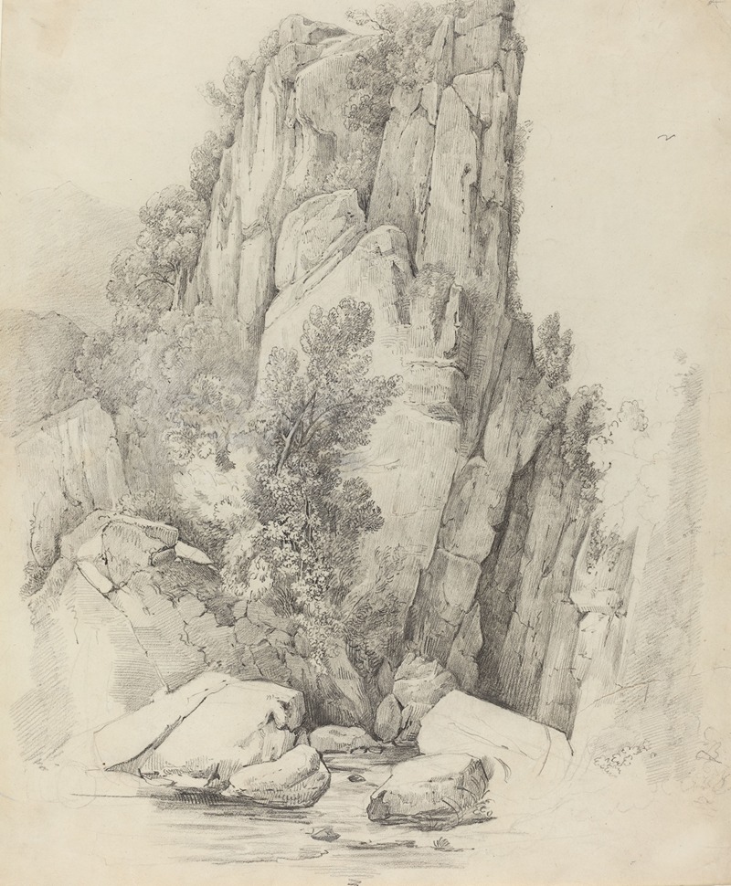 Johann Christoph Erhard - Rock Cliffs above a Stream