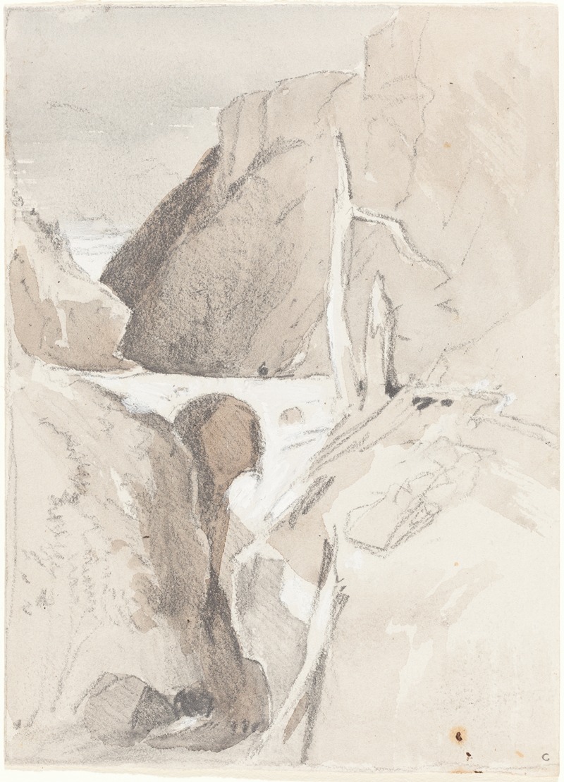 John Sell Cotman - Gorge with Tree Stumps