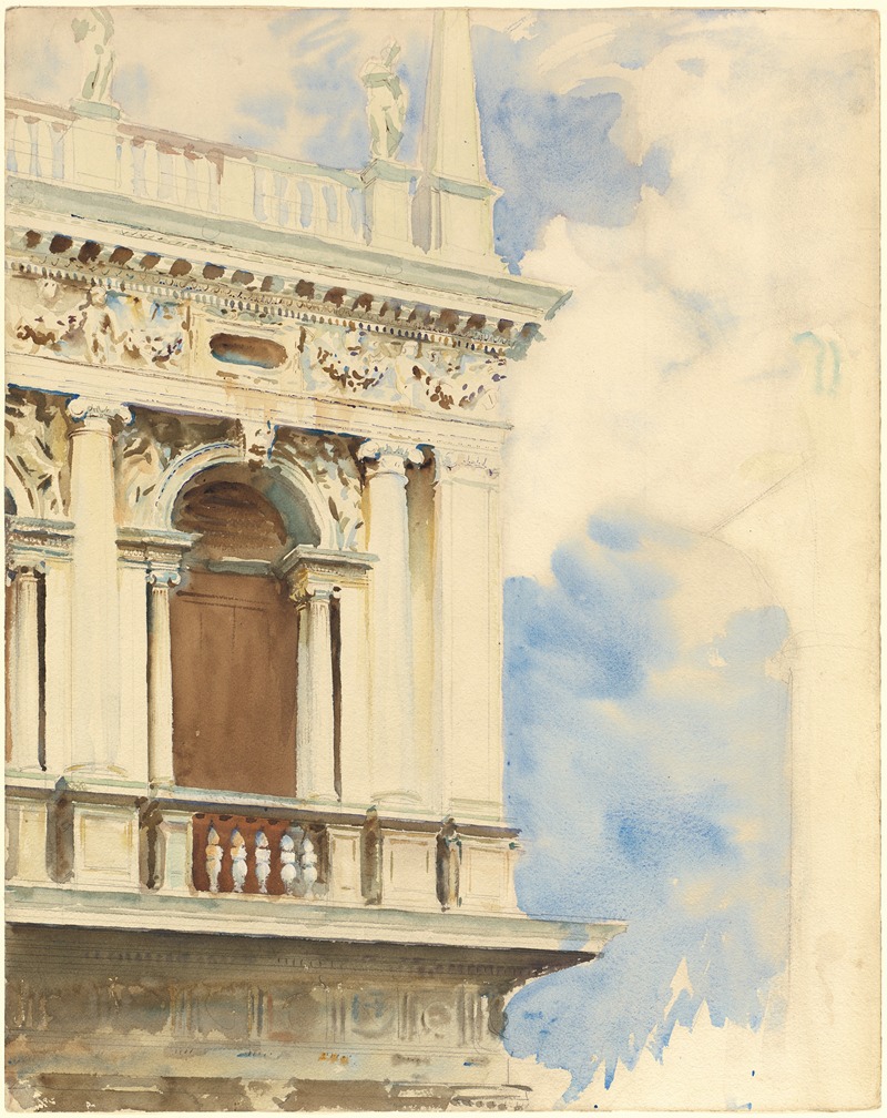 John Singer Sargent - A Corner of the Library in Venice