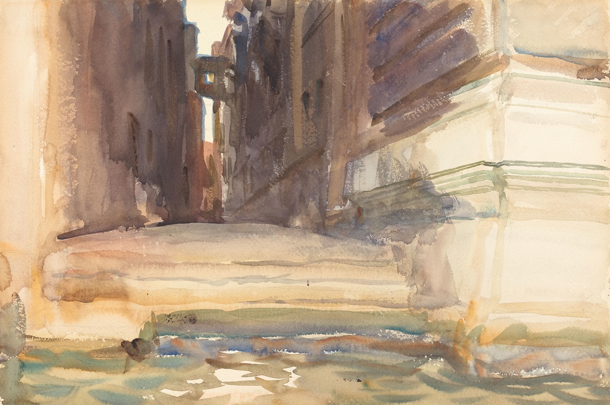 John Singer Sargent - The Calle della Rosa with the Monte di Pietà,Venice