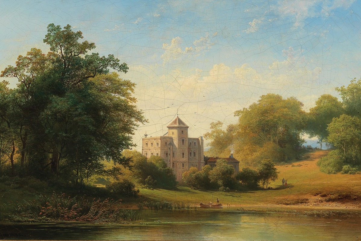 Joseph Holzer - A Castle by a Lake