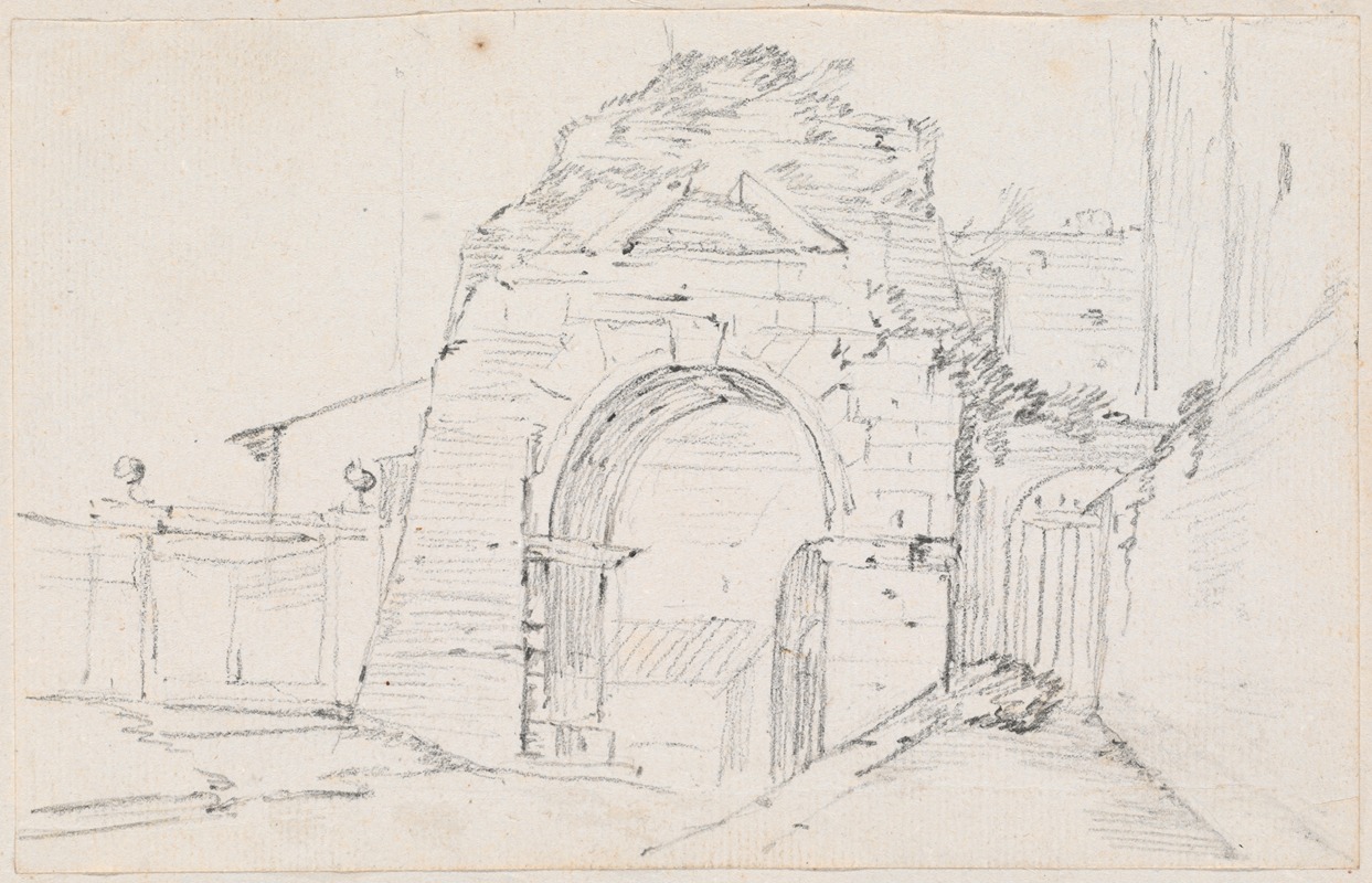 Joseph-Marie Vien - Arch of Drusus near the Appian Way
