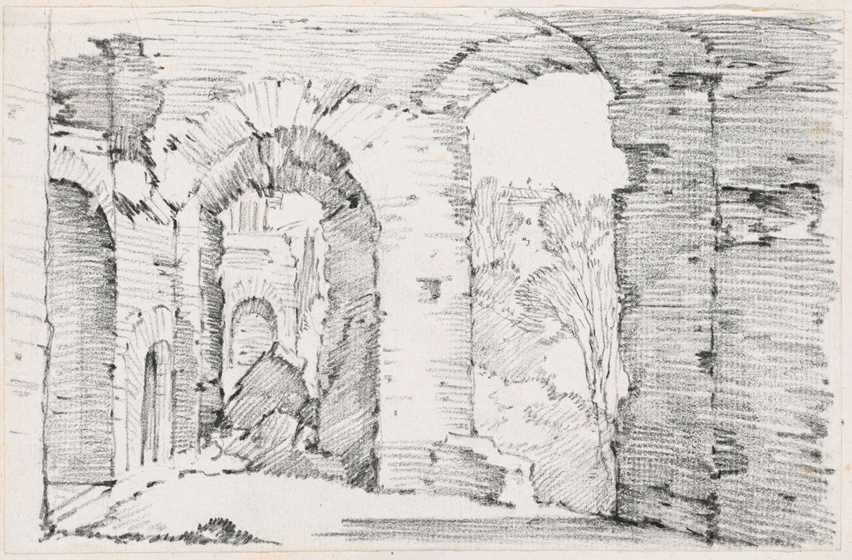 Joseph-Marie Vien - Arched Passageways of a Ruined Building