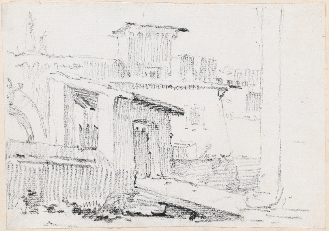 Joseph-Marie Vien - Roman Buildings with an Open Shed