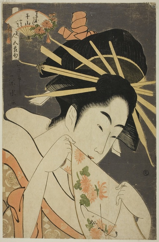 Ichirakutei Eisui - The Courtesan Senzan of the Chojiya, from the series ‘Beauties of the Five Festivals (Bijin gosekku)’