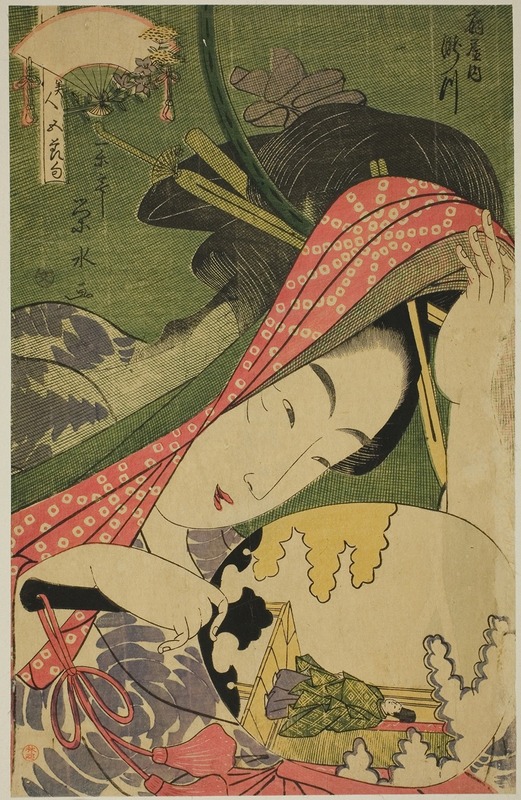 Ichirakutei Eisui - The Courtesan Takigawa of the Ogiya, from the series ‘Beauties of the Five Festivals (Bijin gosekku)’