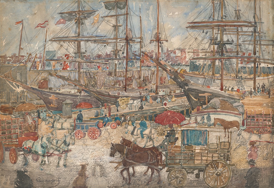Maurice Prendergast - Docks,East Boston