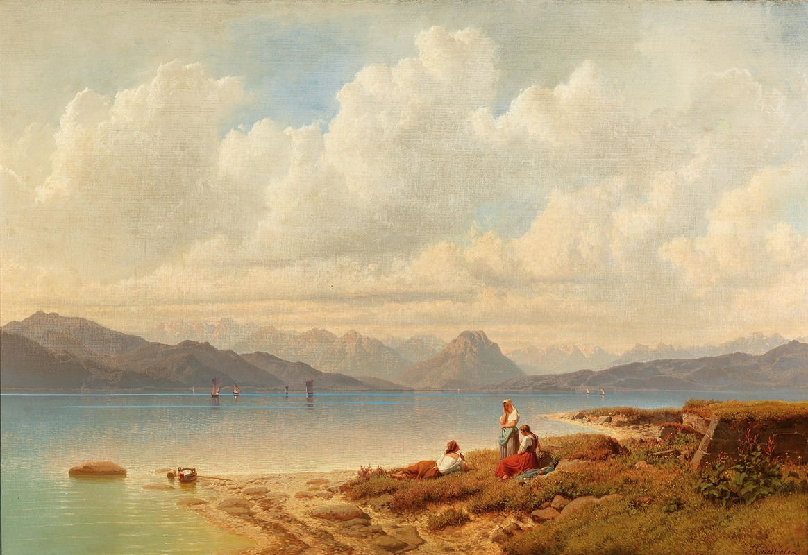 Maximilian Haushofer - Partie am Bodensee (Scene on Lake Constance)