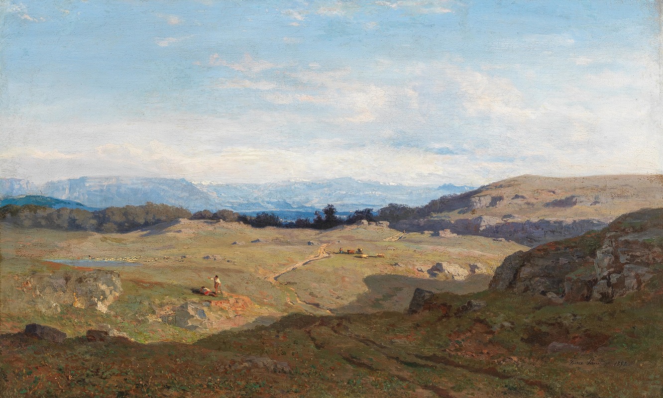 Pierre Thuillier - A View of an Alpine Landscape