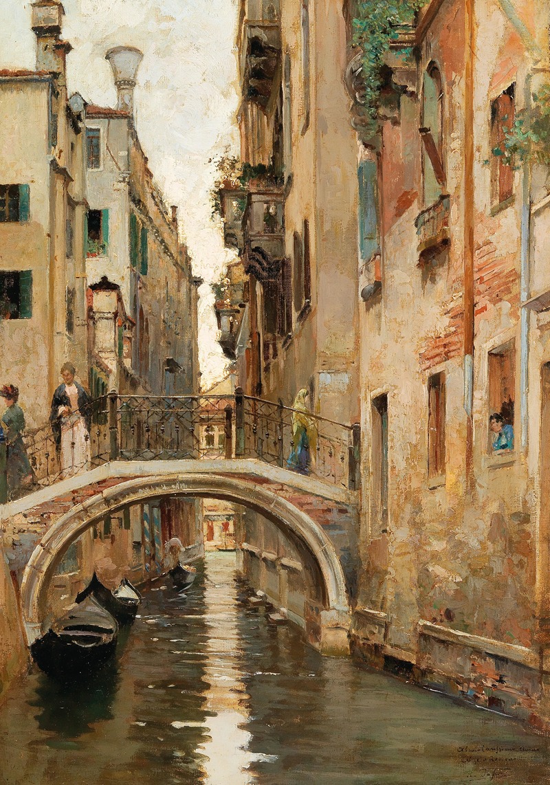 Raffaele Tafuri - A canal in Venice