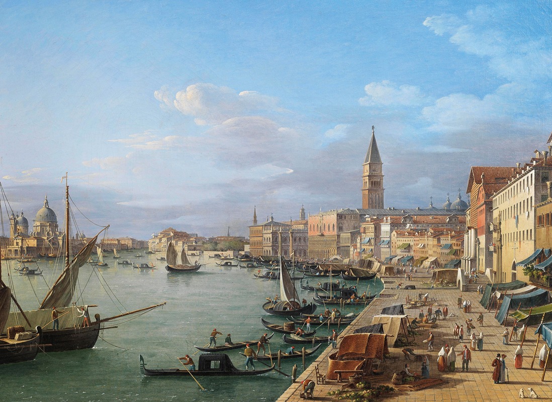 Roberto Roberti - Riva degli Schiavoni, Venice