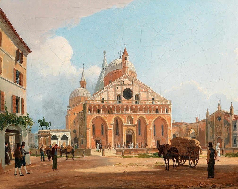 Rudolf von Alt - A view of the Basilica of Saint Anthony in Padua